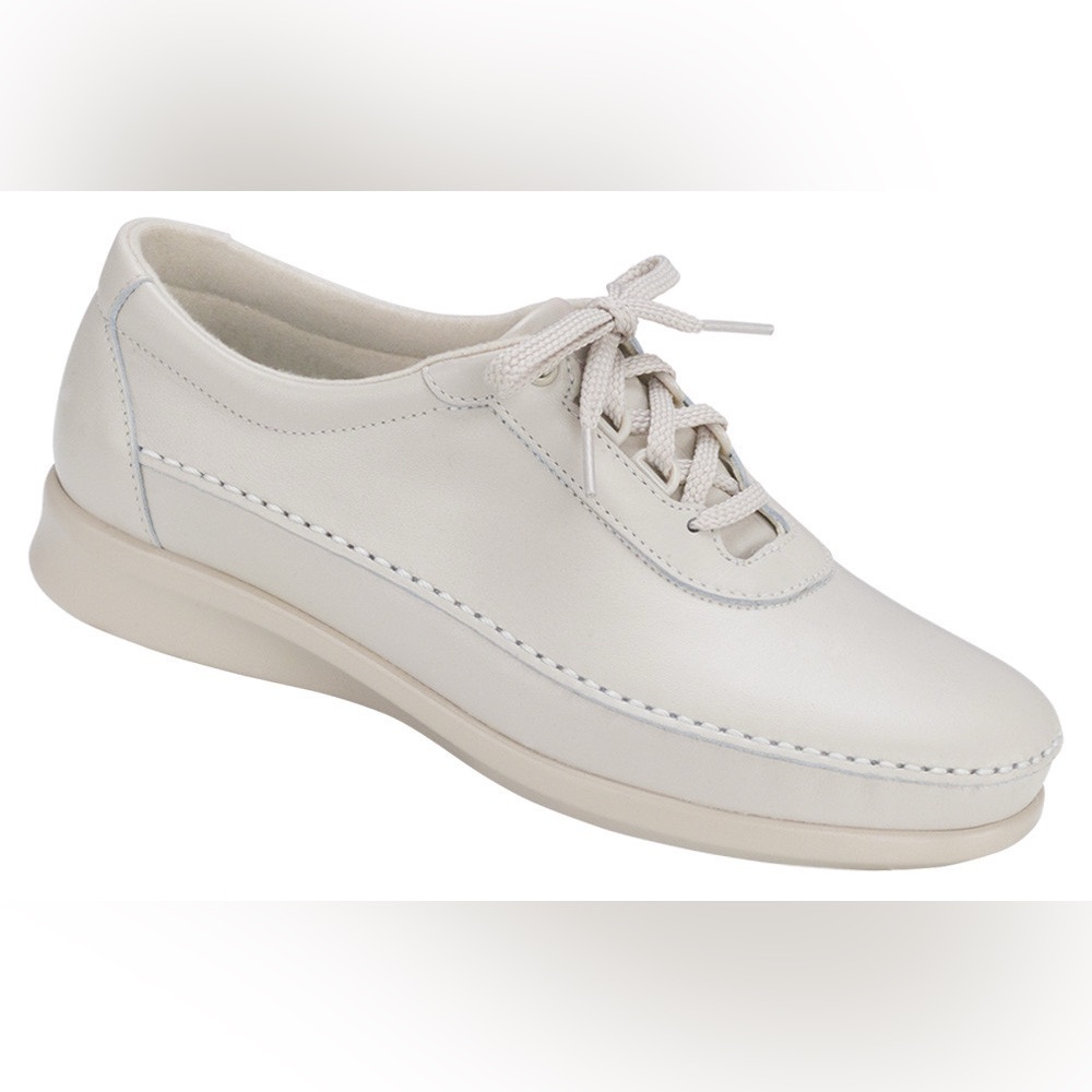 SAS Women’s Traveler Bone Beige Leather Laced Oxford Shoes Size 11 N US